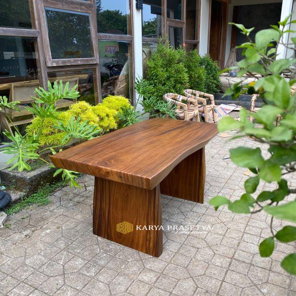Jual Meja Makan Kayu Trembesi Utuh, Furniture Trembesi